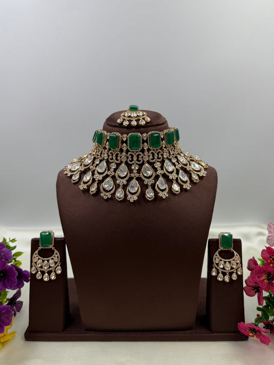 Ramya Moissanite Choker Necklace Set