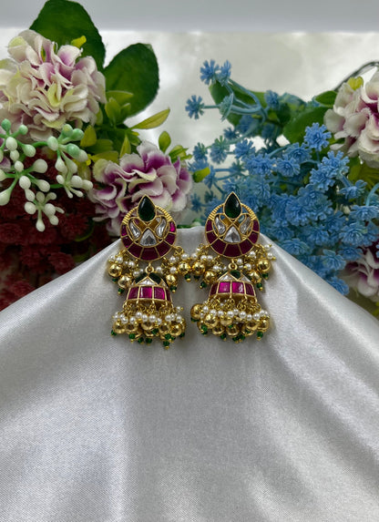 Saanvi Jadau Pachi Kundan Jumka