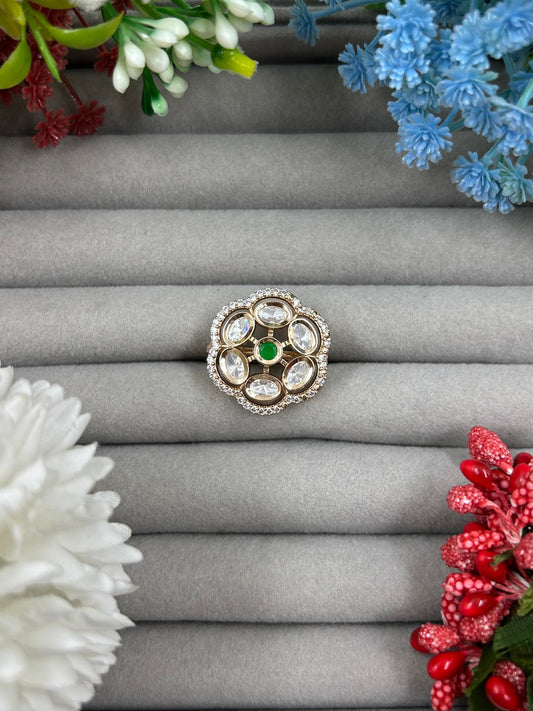 Roshni Moissanite Ring (Adjustable)