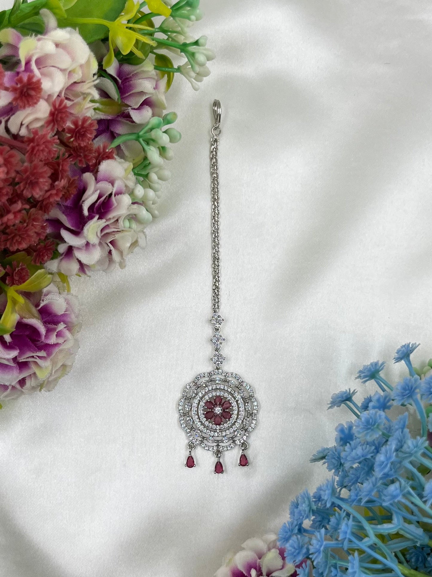Preeti American Diamond Mang Tika