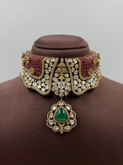 Supriya Jaipuri Kundan Choker Necklace Set