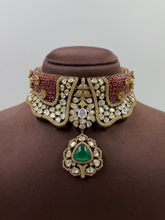 Supriya Jaipuri Kundan Choker Necklace Set