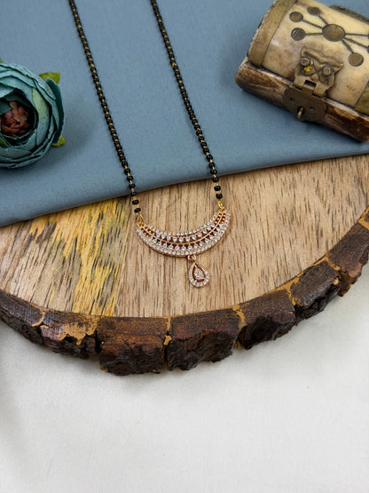 Teardrop Dangler Rose Gold Mangalsutra