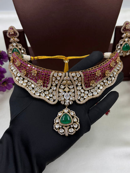 Supriya Jaipuri Kundan Choker Necklace Set
