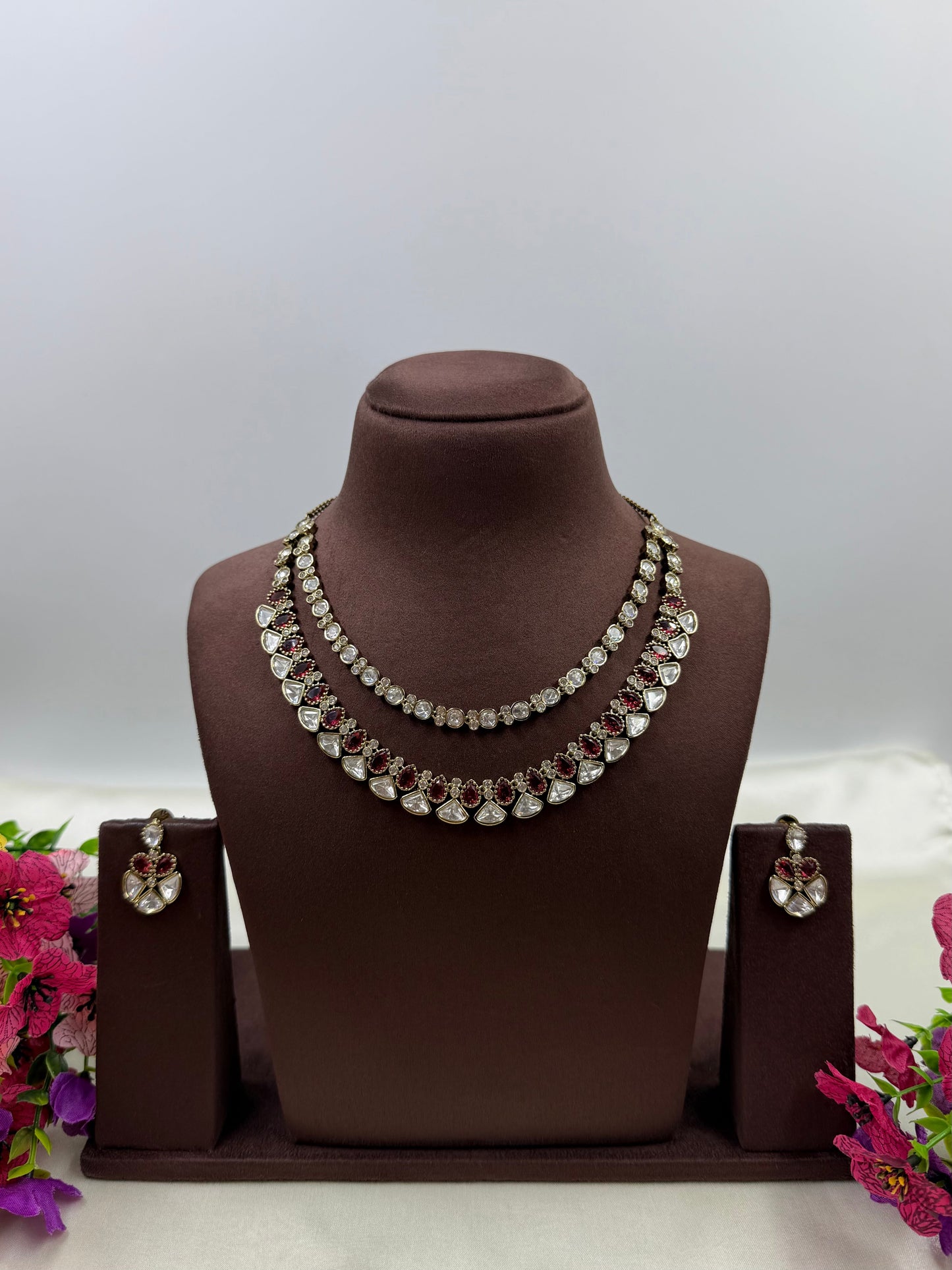 Alia Victorian Double Layering Necklace