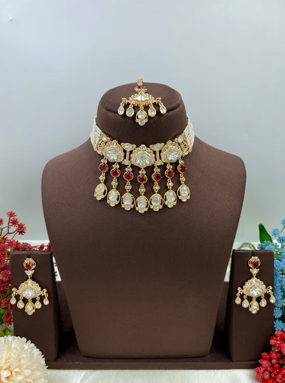 Ethereal Moissanite Kundan Choker