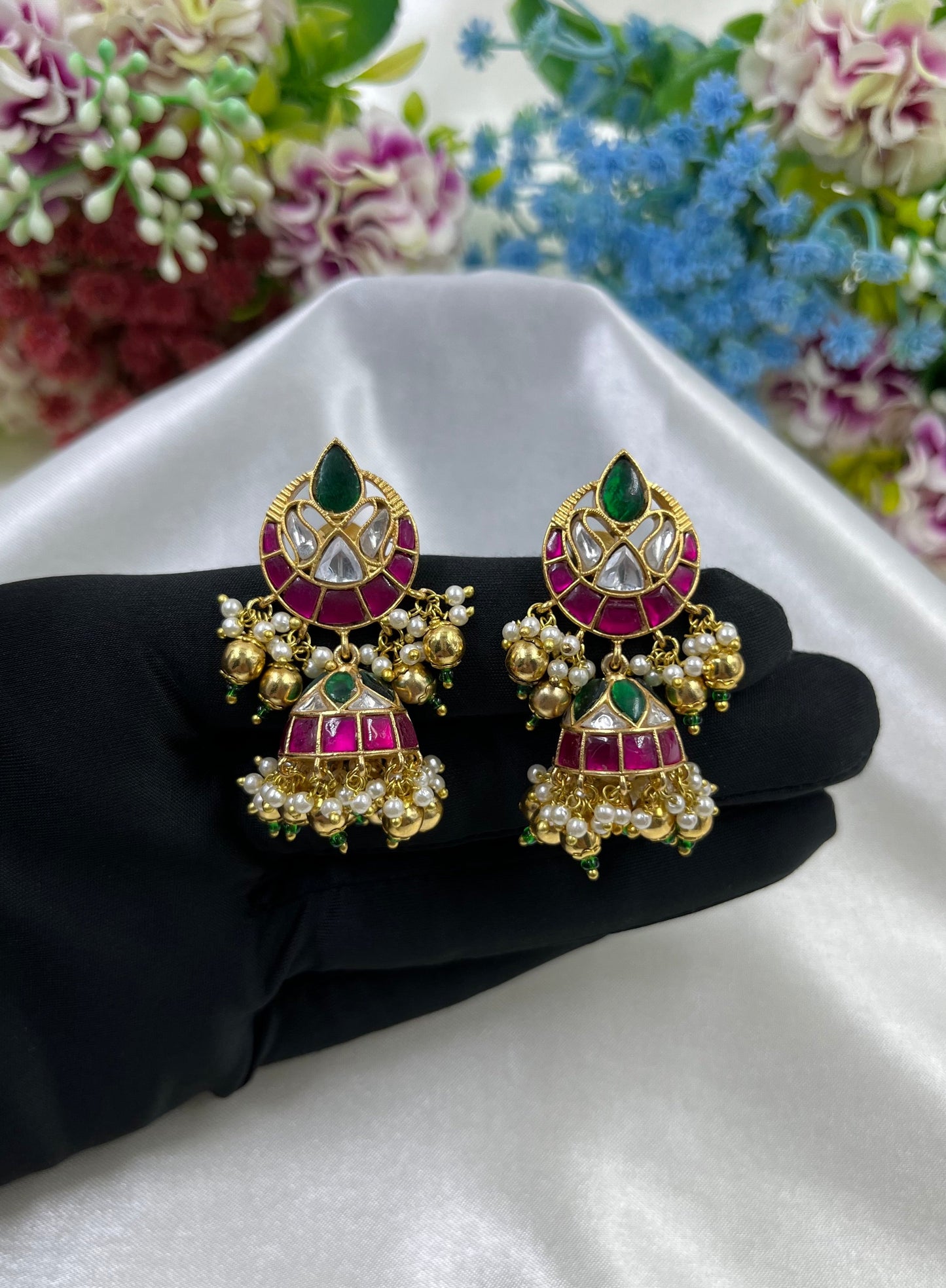Saanvi Jadau Pachi Kundan Jumka