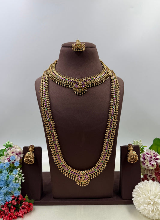 Lavanya South Temple Combo Necklace Set