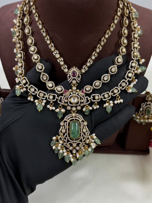 Vishakha Victorian Three Layer Necklace