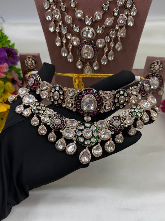 Sanchita Moissanite Premium Semi Bridal Set