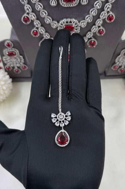 Chitra American Dimond Long Necklace Set