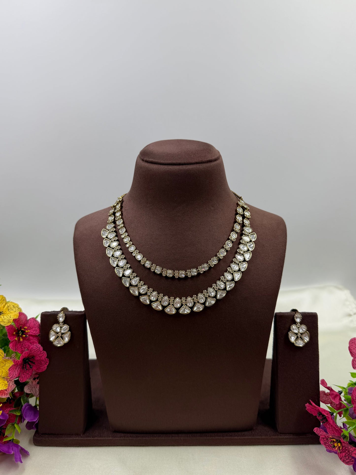 Alia Victorian Double Layering Necklace