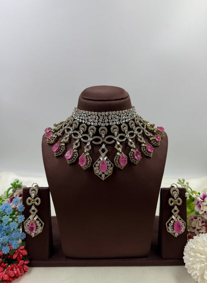 Rohini Victorian American Dimond Choker Necklace