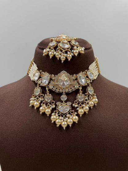 Jharokha Moissanite Kundan Choker