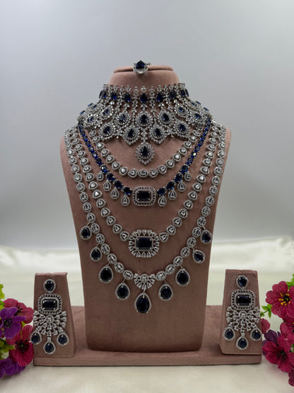 Tina Premium American Diamond Combo Set