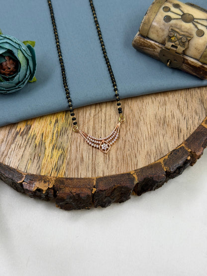 Triangle Drop Layered Rose Gold Mangalsutra