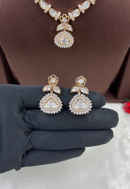 Kaira Moissanite Kundan Necklace Set