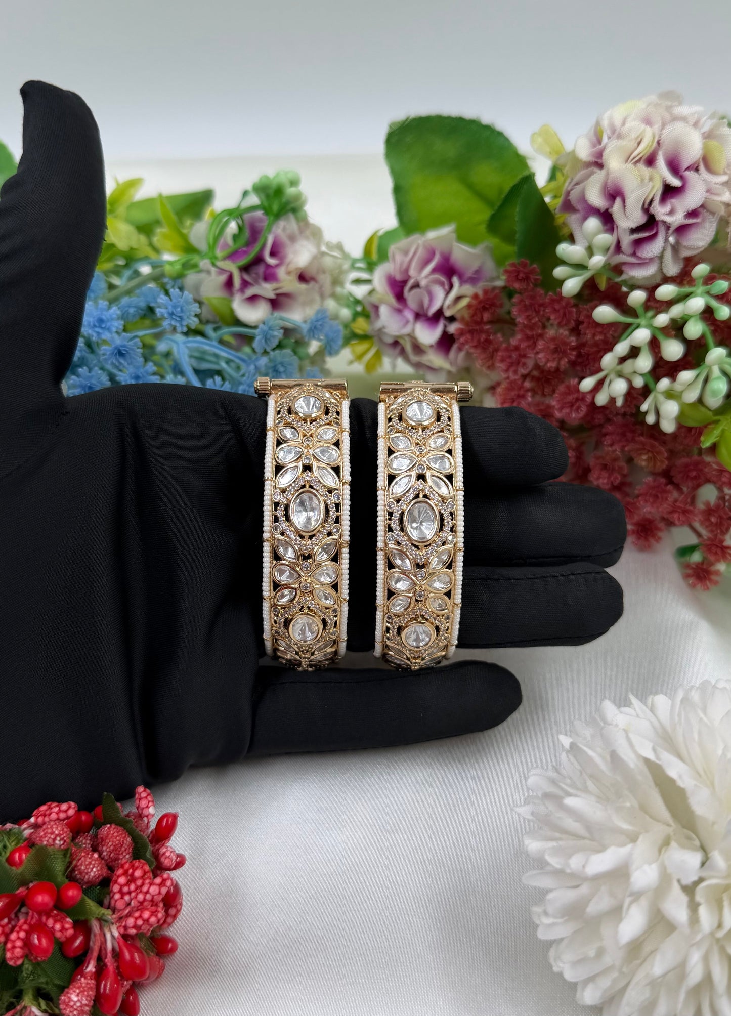 Indu Moissanite Bangles (Openable)