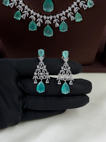 Nora American Diamond Double Layering Necklace
