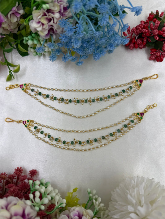Rohini Pachi Kundan Earchain