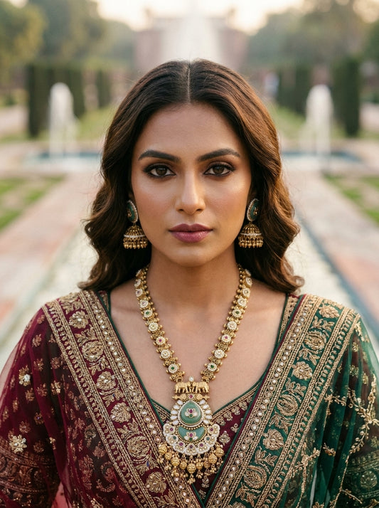 Peacock Varnam Haar Long Necklace