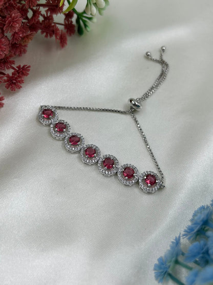 Rohini American Diamond Bracelet (Adjustable)