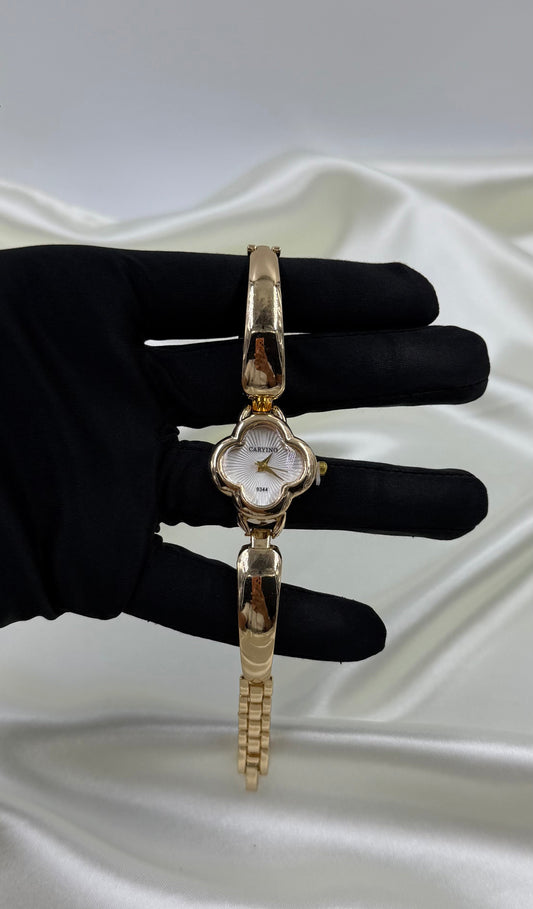 Meera Gold Stainless Steel Watch (Adjustable)