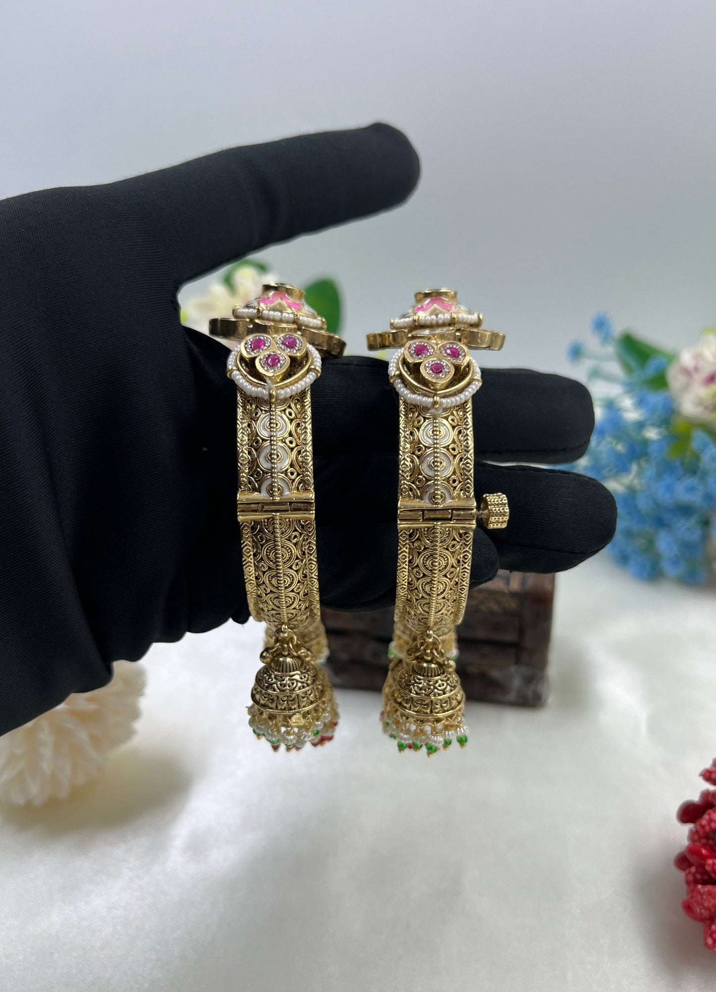Addhi shree Heritage Jhumka Bangles (Openable)
