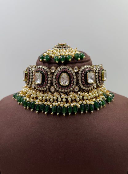 Sadhana Polki Kundan Choker Necklace Set