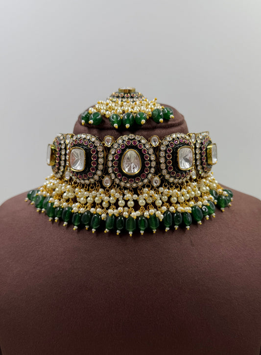 Sadhana Polki Kundan Choker Necklace Set