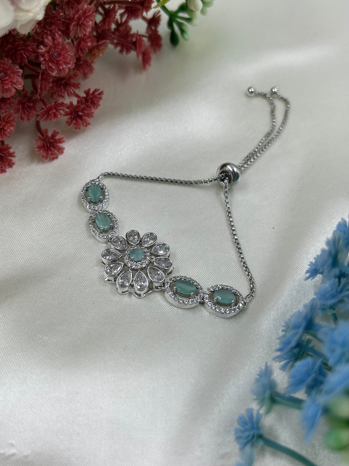 Nancy American Diamond Bracelet (Adjustable)