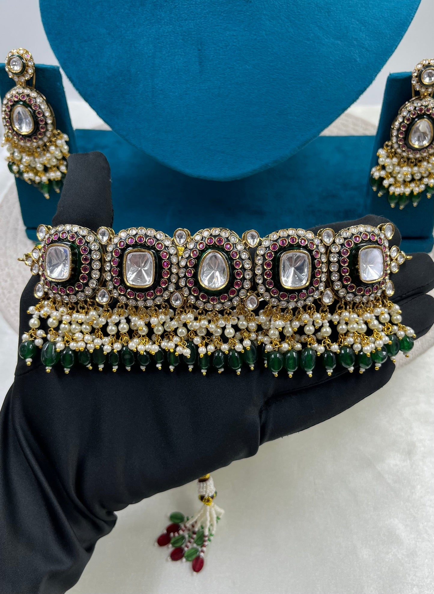 Arpita Polki Kundan Choker Necklace Set