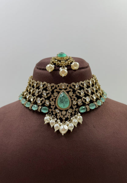 Tarini Victorian Premium Choker Necklace Set