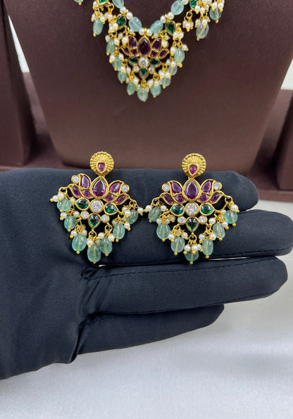 Ishika Traditional Semi Long Necklace ￼