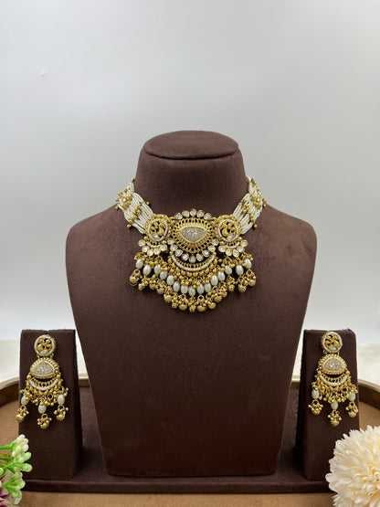 Revathi Premium Antique Gold Necklace Set
