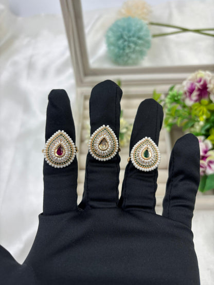 Niami Premium Moissanite Kundan Fingering