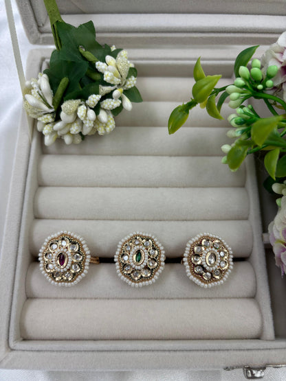 Imaz Premium Moissanite Kundan Fingering