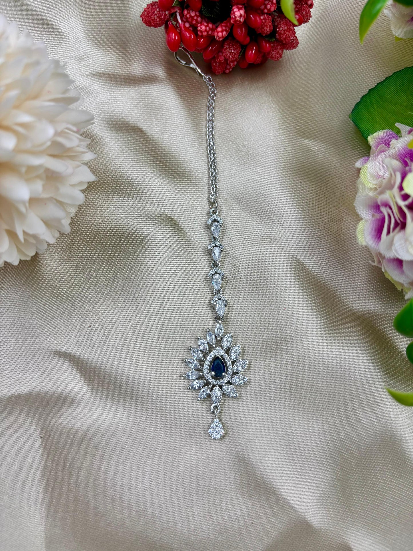 Rivah Floral American Diamond Tika
