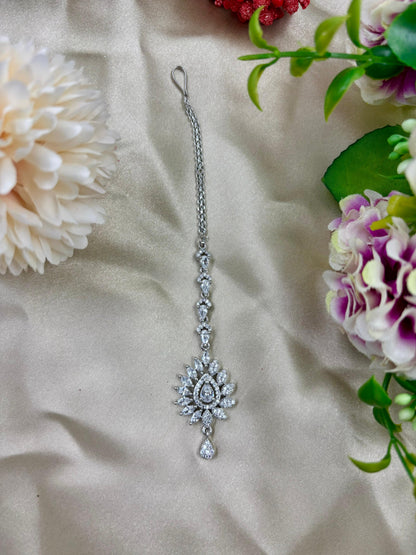 Rivah Floral American Diamond Tika
