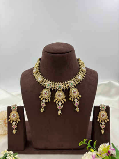 Mamta Premium Antique Necklace Set