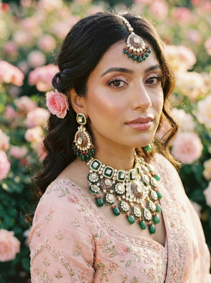 Indu Polki Kundan Necklace Set
